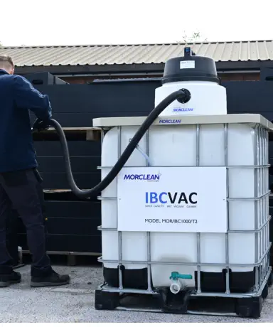 Morclean's IBC Vac seen in operation